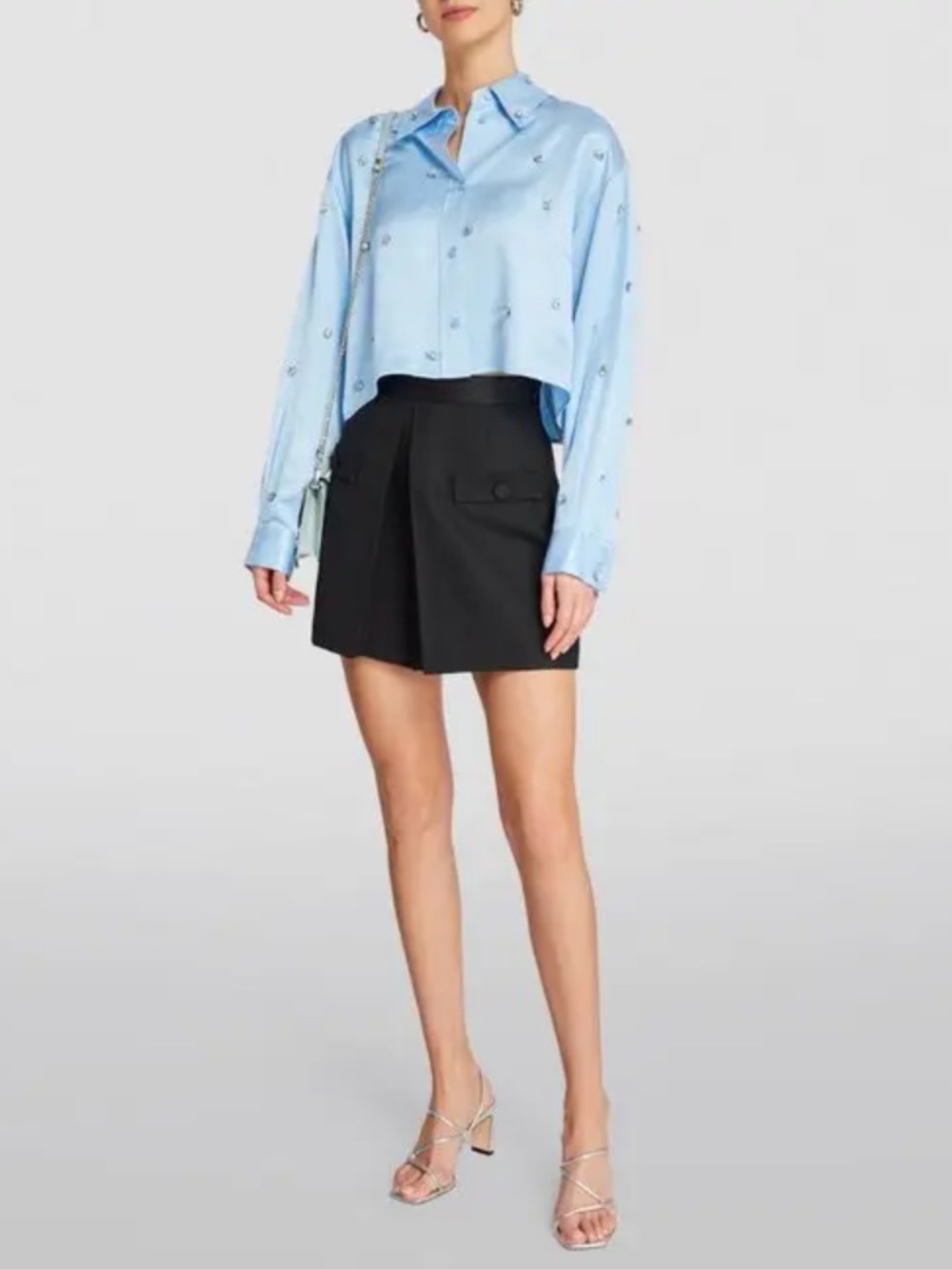 SANDRO  embellished button down  blouse - Picture 11 of 17